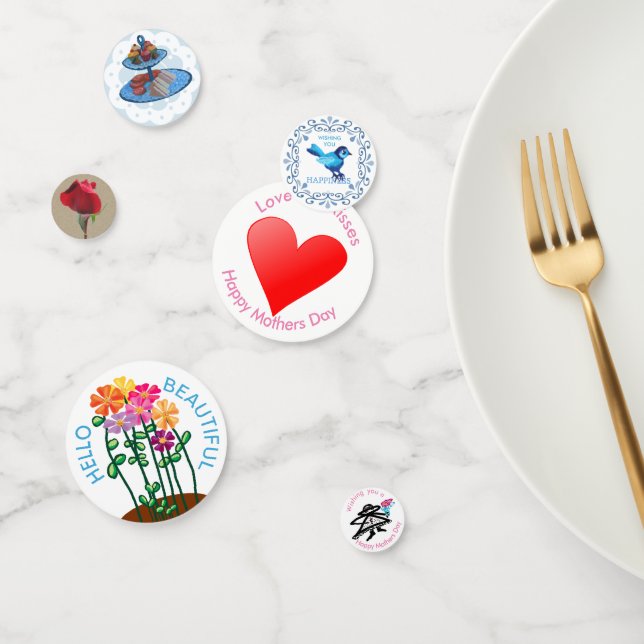 Confeti Feliz Día de la Madre celebración del fiesta (Grupo)