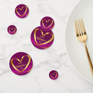 Confeti Feliz Día de San Valentín Oro de Cinta de Corazón