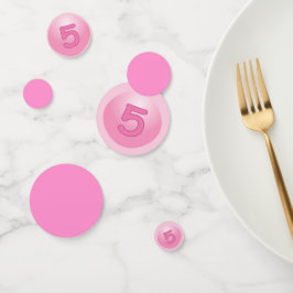 Confeti Feliz quinto cumpleaños Chica