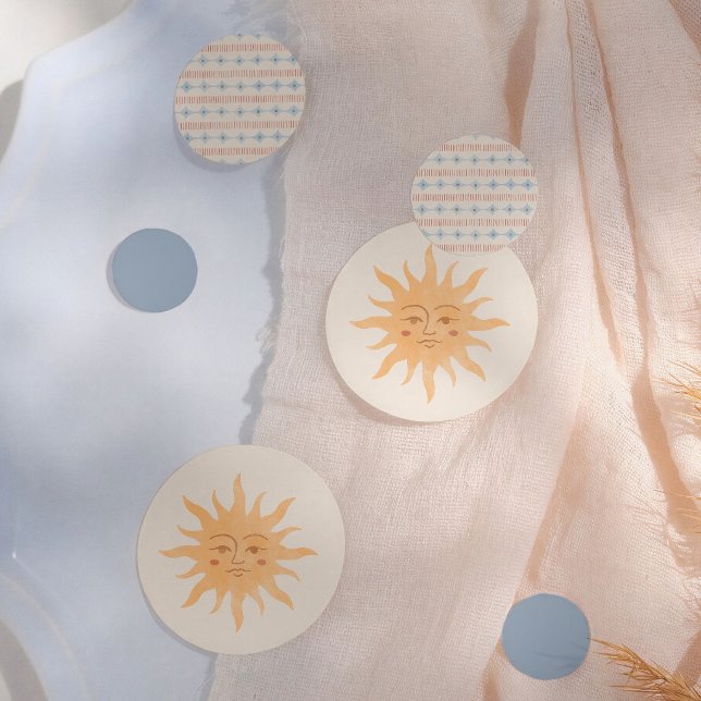Confeti Fiesta de Bebé Vintage Sol Boho Sunshine (Subido por el creador)