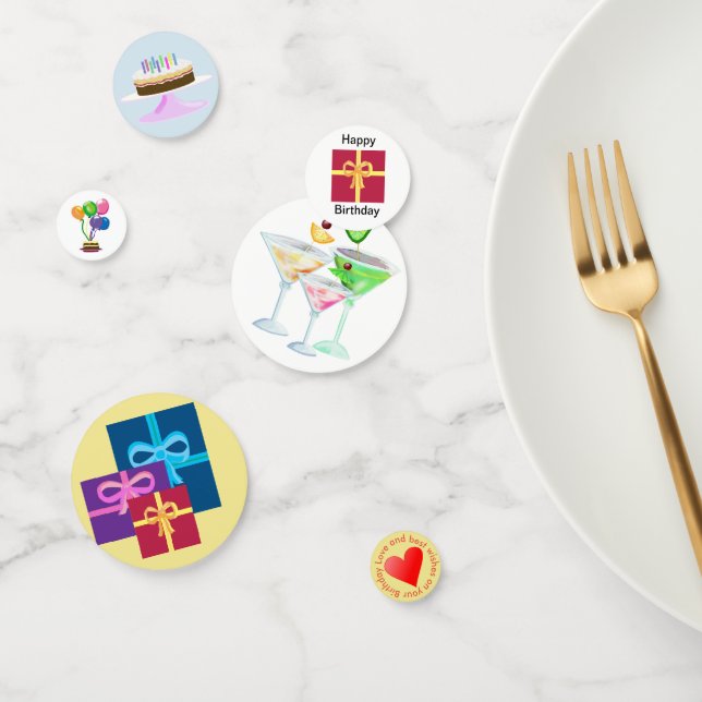 Confeti Fiesta de cócteles de cumpleaños para adultos (Grupo)