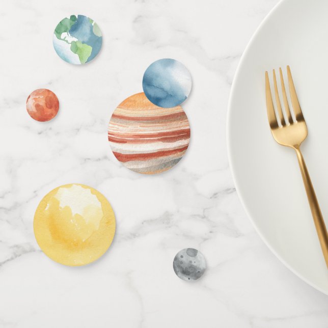 Confeti Fiesta de cumpleaños de acuarela en el espacio ext (Grupo)