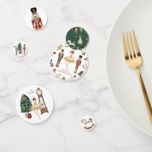 Confeti Fiesta de cumpleaños de bailarina roja y dorada de