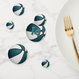 Confeti fiesta de cumpleaños de baloncesto de chicas blanc