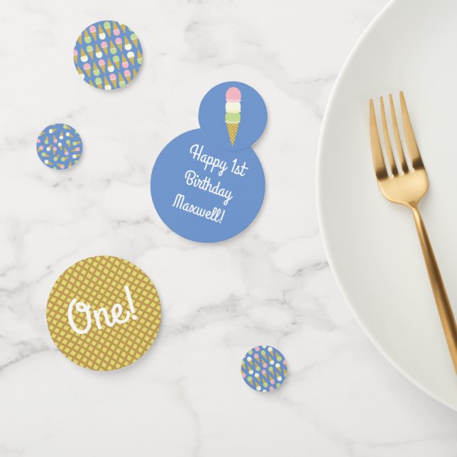 Confeti Fiesta de cumpleaños de Ice Cream (Grupo)