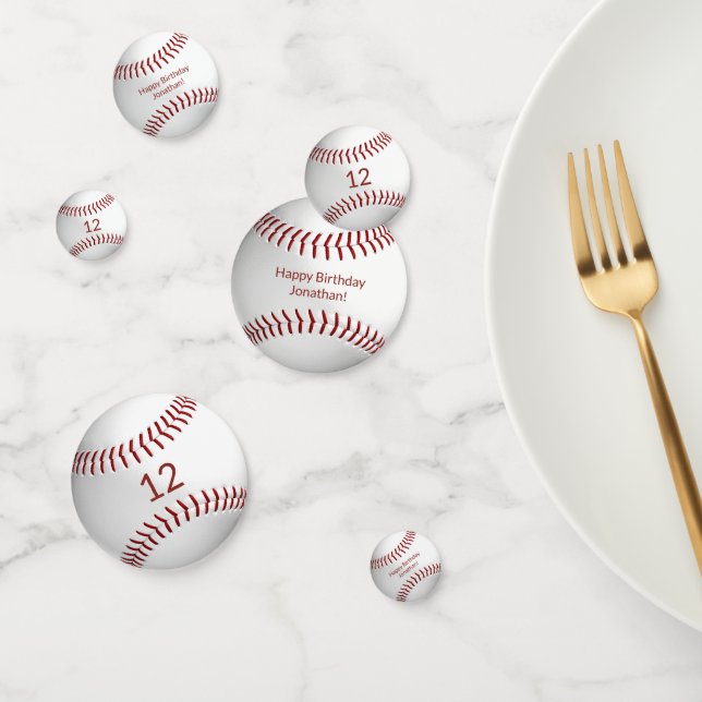 Confeti fiesta de cumpleaños de los chicos del béisbol (Grupo)