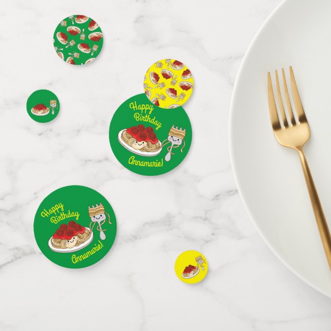 Confeti Fiesta de Cumpleaños de Niños Espaguetis Adorables (Grupo)
