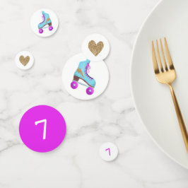 Confeti Fiesta de cumpleaños de patinaje sobre patines ros