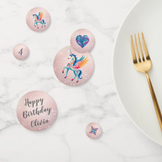 Confeti Fiesta de cumpleaños de Unicornio personalizada