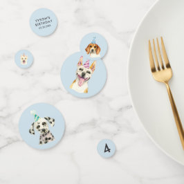 Confeti Fiesta de cumpleaños de Watercolour Dog Puppy