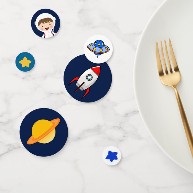 Confeti Fiesta de cumpleaños del cohete espacial exterior (Grupo)