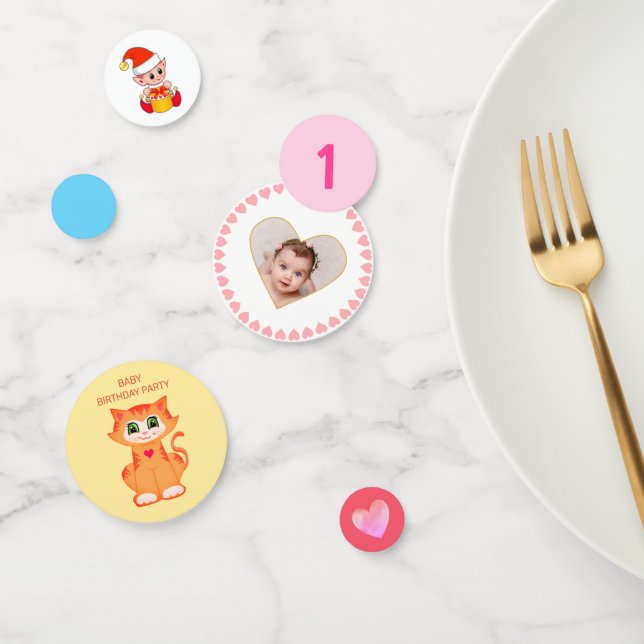 Confeti Fiesta de cumpleaños para bebés y niños (Grupo)