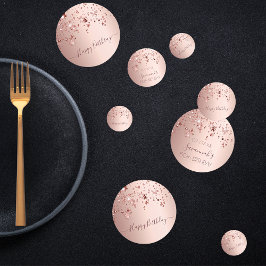 Confeti Fiesta de cumpleaños rosa estrellas de color rosa 