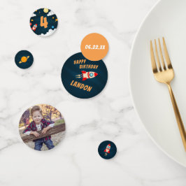 Confeti Fiesta de cumpleaños sobre el tema del espacio ult