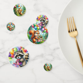 Confeti Fiesta de cumpleaños temática de los animales de W