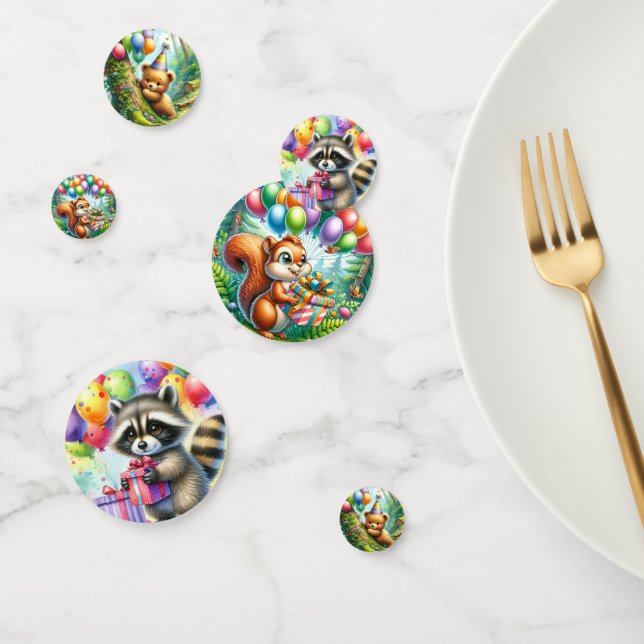 Confeti Fiesta de cumpleaños temática de los animales de W (Grupo)