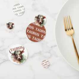 Confeti Fiesta de cumpleaños temática de Taurus Zodiac