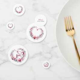 Confeti Fiesta de Despedida de Soltera Corazones Florales 