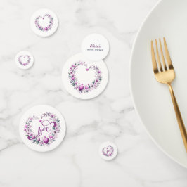 Confeti Fiesta de Despedida de Soltera Corazones Florales 