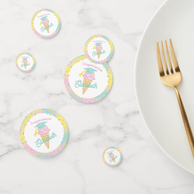 Confeti Fiesta de Graduación de Helado (Grupo)