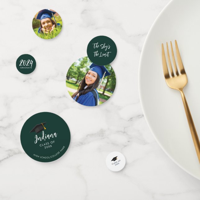 Confeti Fiesta de Graduación Moderna 2024 Script Photo Gra (Grupo)