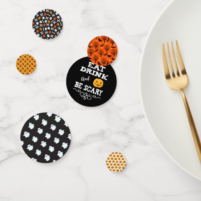 Confeti Fiesta de Halloween come bebida y da miedo a la ca (Grupo)