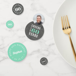 Confeti Fiesta de Personalizado de cumpleaños con hito en 