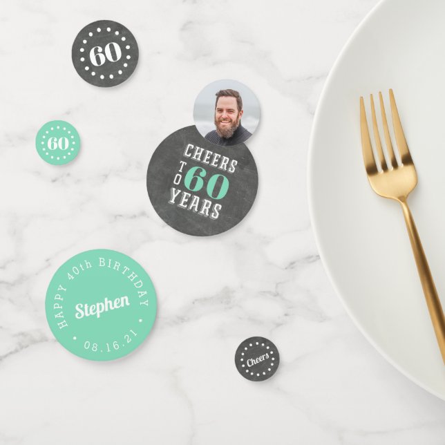 Confeti Fiesta de Personalizado de cumpleaños con hito en  (Grupo)