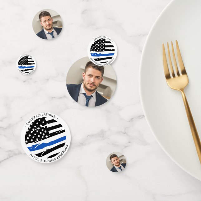 Confeti Fiesta de policía: felicitaciones por la delgada l (Grupo)