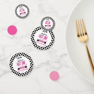 Confeti Fiesta de primer cumpleaños de Fast One Pink Race 