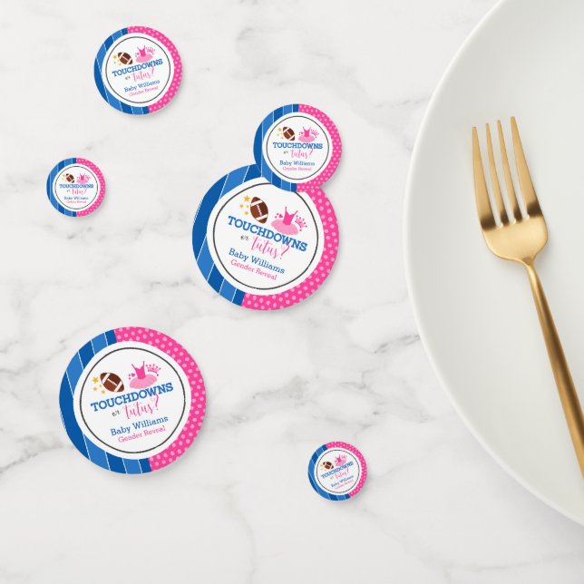 Confeti Fiesta de revelaciones de género azul rosa de tutu (Grupo)