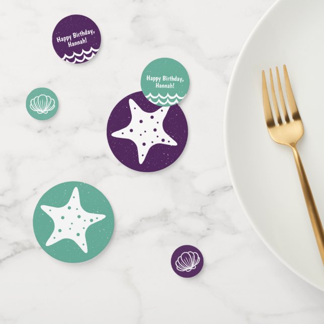 Confeti Fiesta de sirena de la concha marina de la estrell (Grupo)