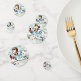 Confeti Fiesta del primer cumpleaños de Airplane Boy