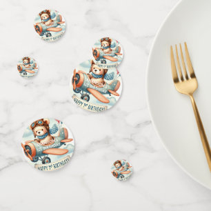 Confeti Fiesta del primer cumpleaños de Airplane Boy Bear