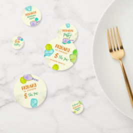 Confeti Fiesta Deportivo Acuarela Baloncesto Temático Cump