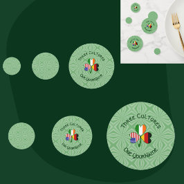 Confeti Fiesta personalizado irlandés del Shamrock america