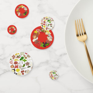 Confeti Fiesta Pizza Toppings Restaurante Italiano Pizzeri