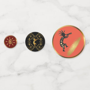 Confeti Fiesta Southwestern Gold Kokopelli