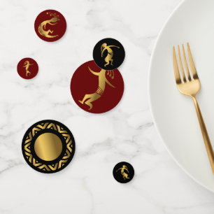 Confeti Fiesta Southwestern Gold Kokopelli