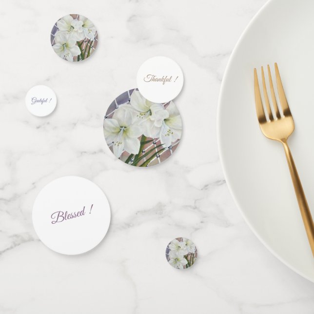 Confeti Flor de Amaryllis en acuarelas (Grupo)