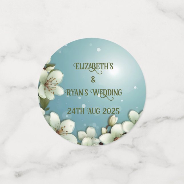 Confeti Flor de cerezo caprichosa con espárragos (Anverso pequeño)