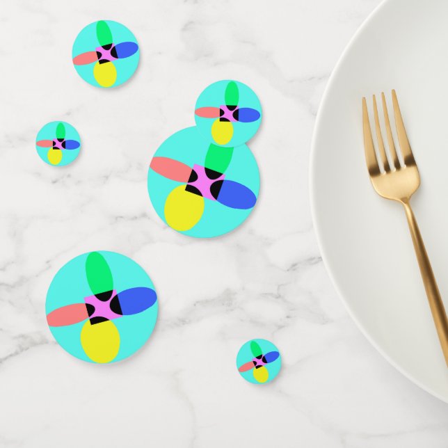 Confeti Flor futurista (Grupo)