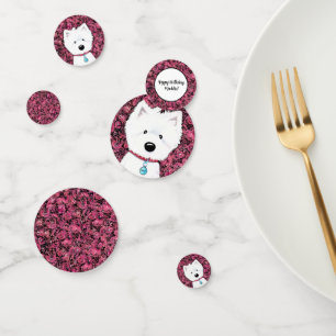Confeti Floral de Impresiones Westie de KiniArt