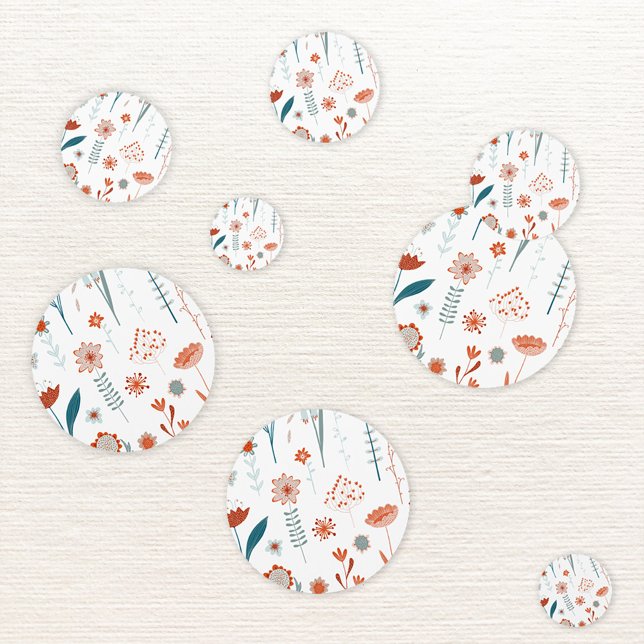 Confeti Floral escandinava moderna (Scandinavian floral modern table confetti)