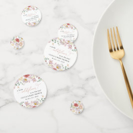 Confeti Flores de colores, flores silvestres, Boho, Baby S