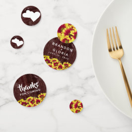 Confeti Flores de otoño rusticas en Boda de vallas