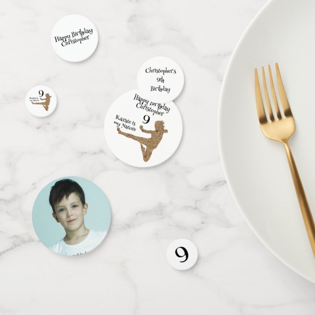 Confeti Foto: Arte Marcial Moderno Karate Feliz cumpleaños (Grupo)