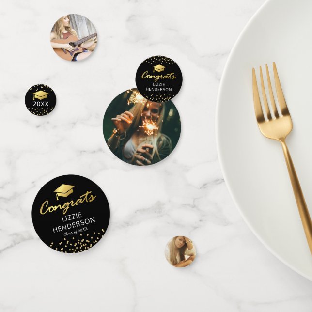 Confeti Foto: Black Gold Graduation Party (Grupo)