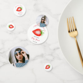 Confeti Foto de Baby Shower Little Sweetie Strawberry