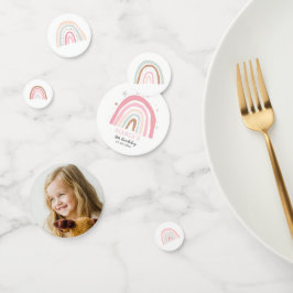 Confeti Foto de cumpleaños del Pastel moderno Rainbows